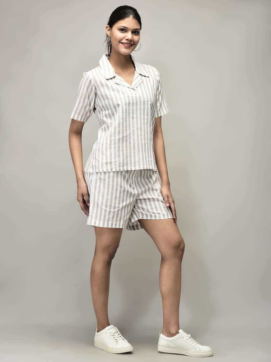 Stripe Shirt and Shorts Set
