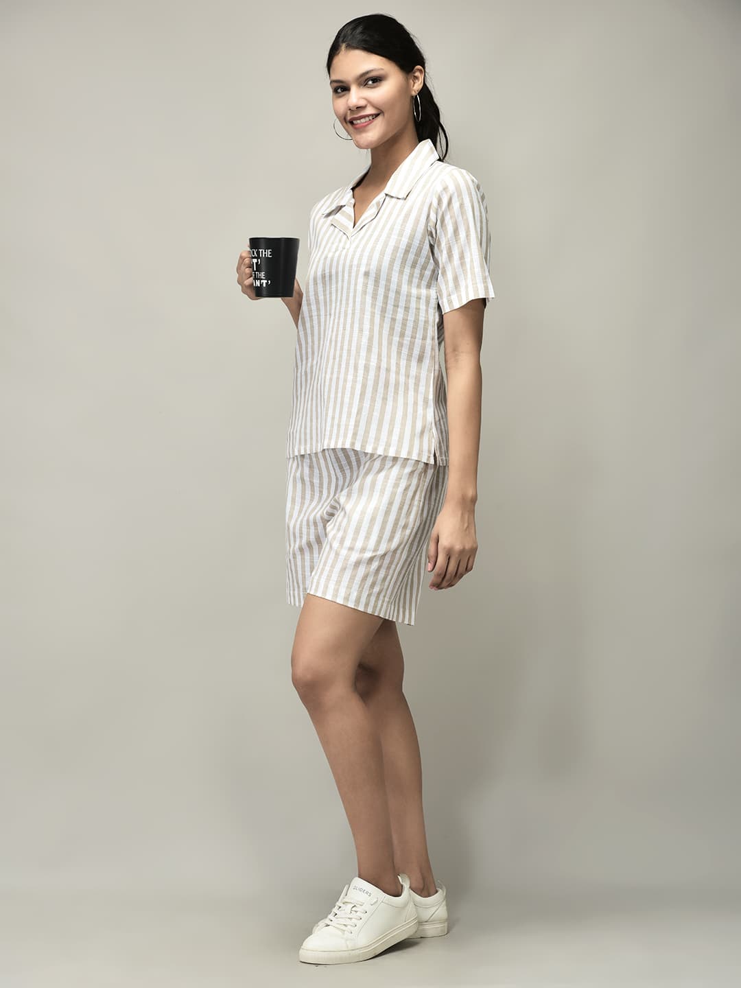 Stripe Shirt and Shorts Set