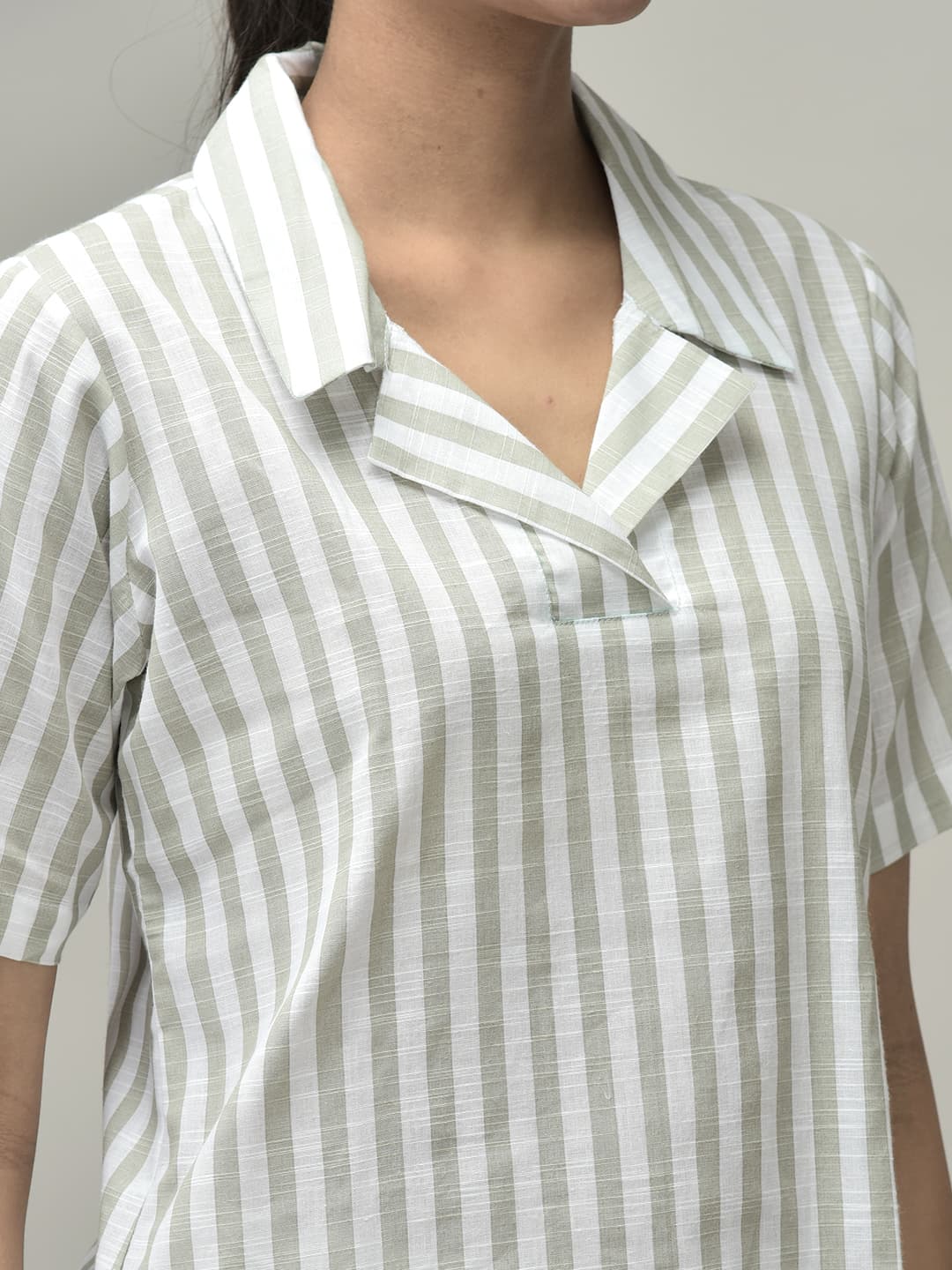 Stripe Shirt and Shorts Set