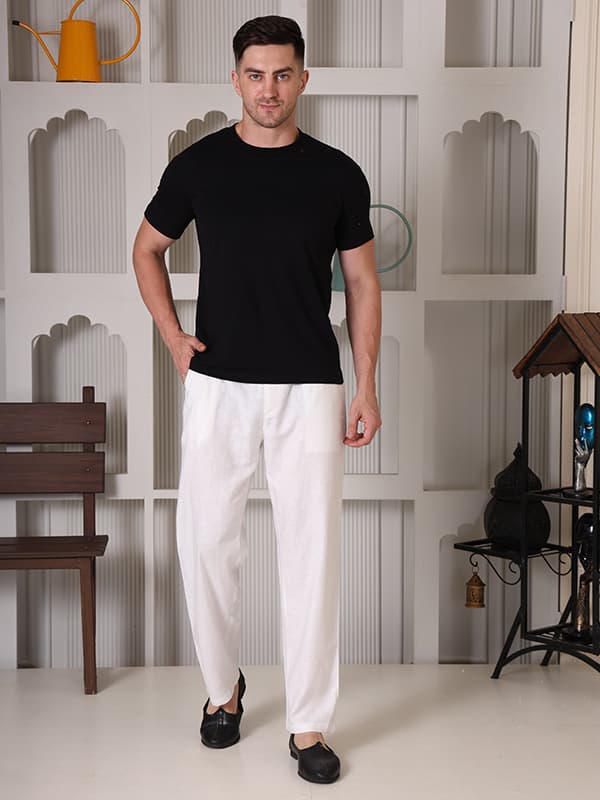 Regular Fit Linen Trousers