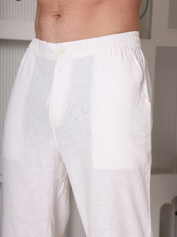 Regular Fit Linen Trousers