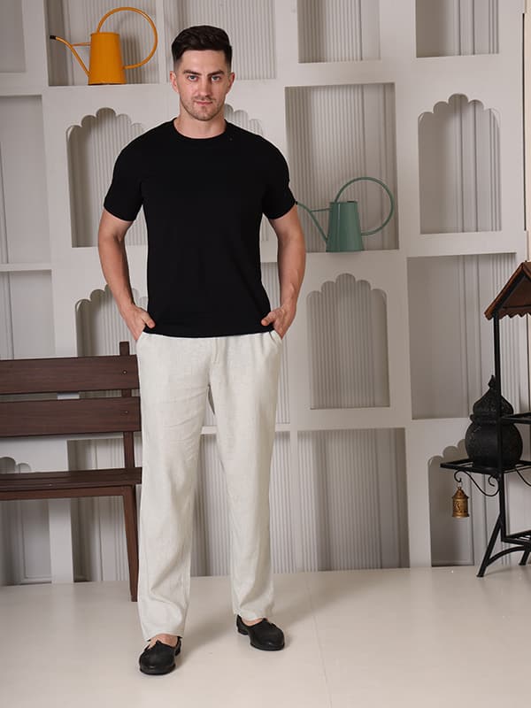 Regular Fit Linen Trousers