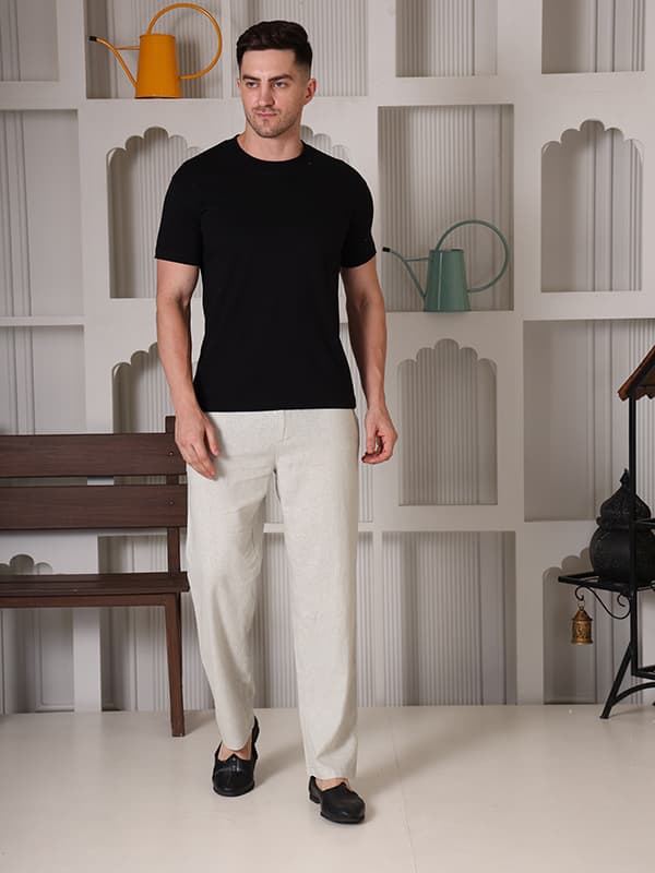 Regular Fit Linen Trousers