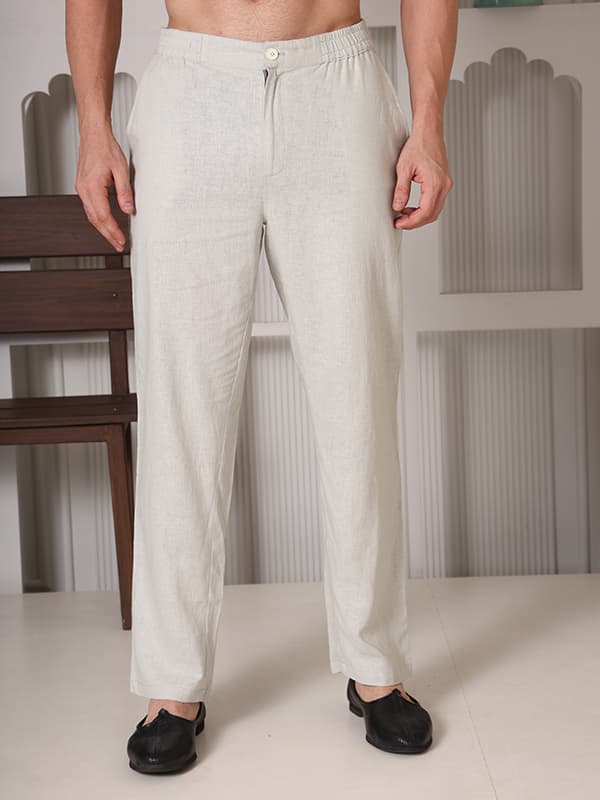Regular Fit Linen Trousers