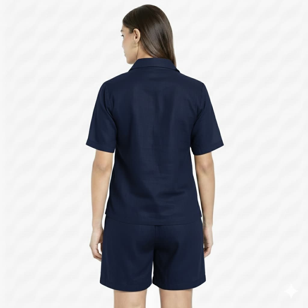 Women’s Solid Cotton Co-Ord Set – Summer Lounge Set