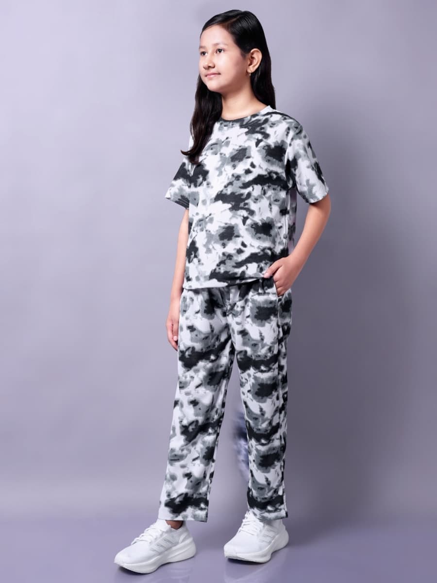 Cotton Silk Co-ord Set for Girls | Printed Kids Cord Set | Vastradrobe