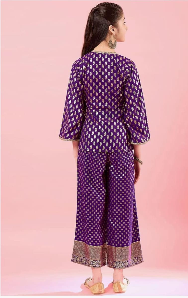 Girls Printed Palazzo Co-Ord Set