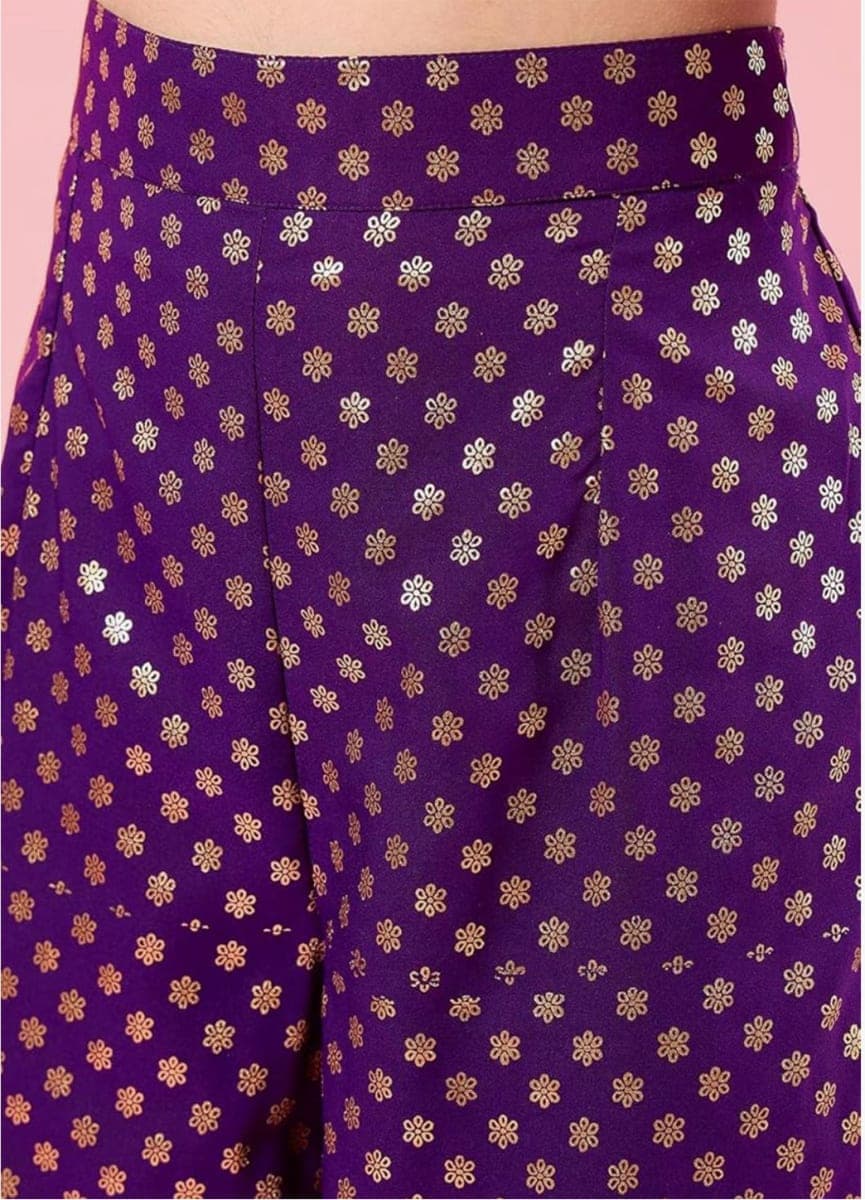 Girls Printed Palazzo Co-Ord Set