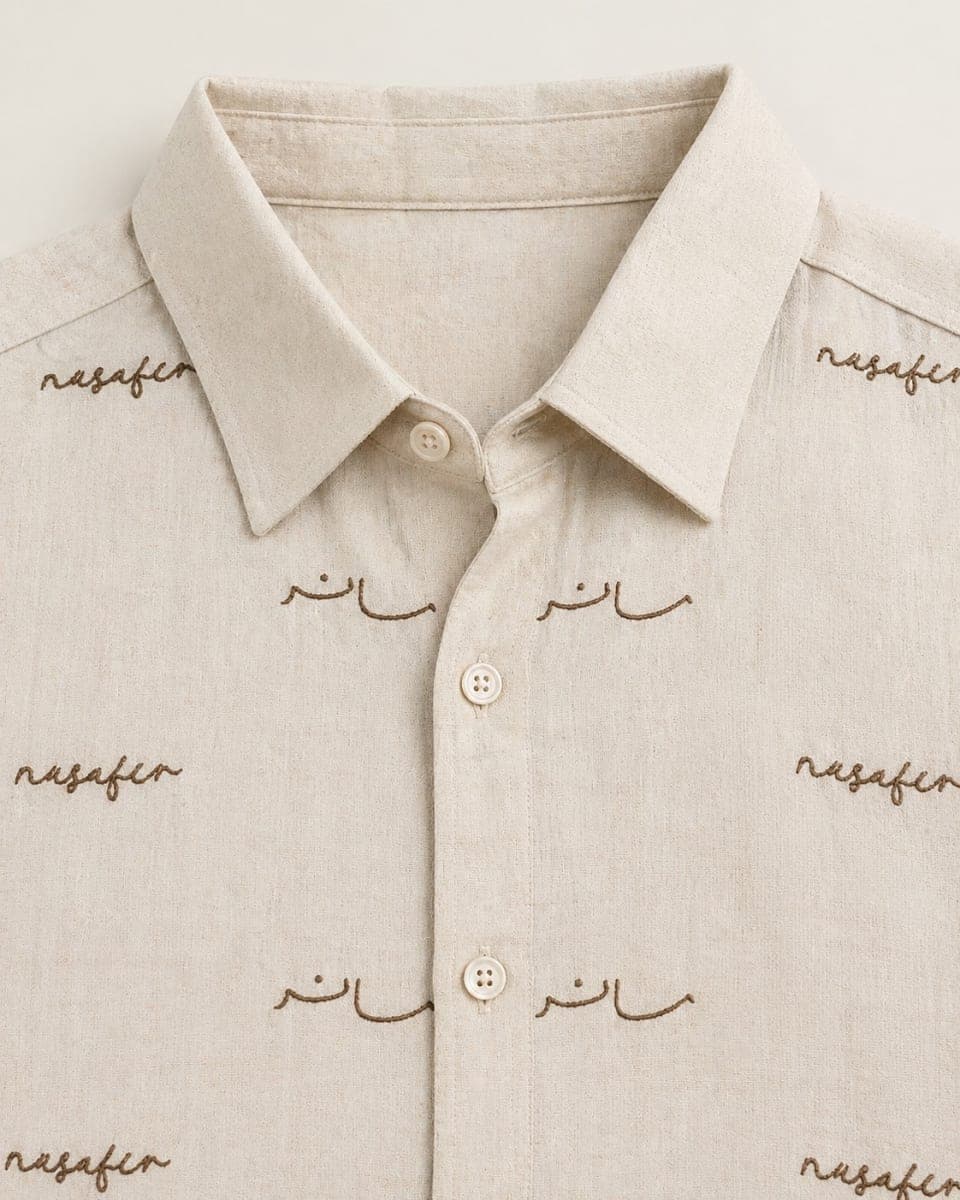 Men’s Premium Printed Casual Shirt | Full Sleeve Button-Down Linen Blend Shirt