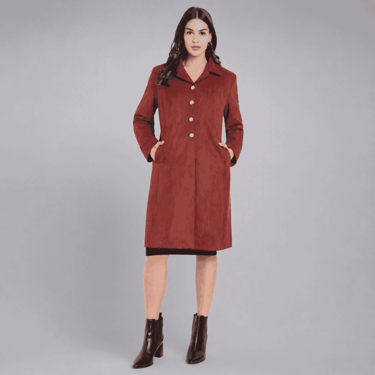 Women’s Longline Button Coat