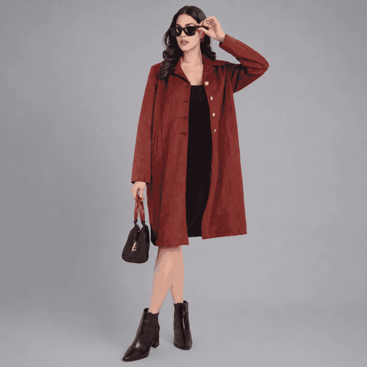 Women’s Longline Button Coat