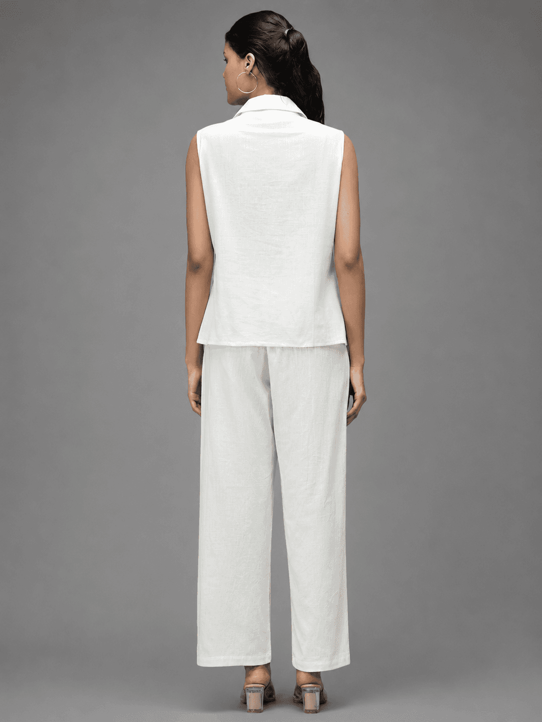 Women Sleeveless Cord Set | Stylish Button-Down Co-Ord Set for Casual & Smart Wear 3