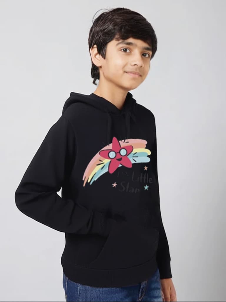 Kids Printed Cotton Fleece Hoodie | Warm Hooded Sweatshirt for Boys & Girls | Winter Casual Wear 3